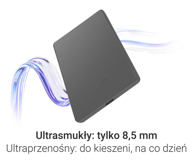 Silver Monkey Powerbank Smart 5 000 mAh MagSafe UltraSlim 3in1 Ciemny Szar - 1361039 - zdjęcie 8